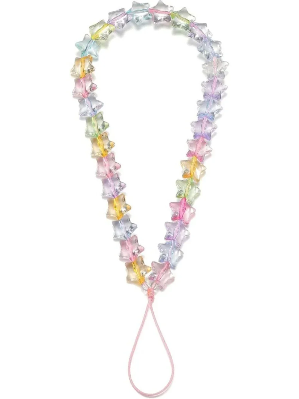 Beaded Star Phone Charm Wrist Strap Lanyard, Anti-Theft Wristlet for iPhone